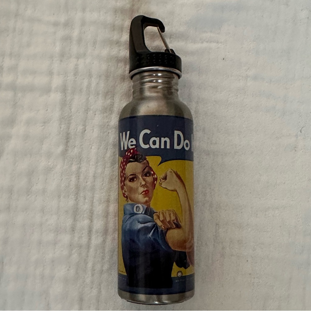 Rosie the Riveter Aluminum Water Bottle